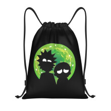 Sac Ă cordon Rick et Morty classique, pliable, pour le sport et le fitness, unisexe, format moyen.
