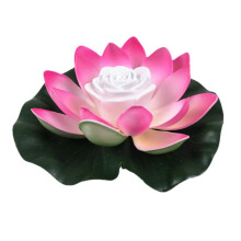 Fontaine flottante lumineuse LED en forme de fleur pour bassin, étang ou jardin W9A9
