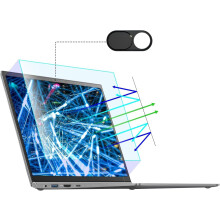 【Pachet de 2】Ecran protector anti-lumină albastră de 16 inch cu capac metalic pentru camera web compatibilă