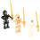 Ensemble de 10 figurines Skull Go, blocs de construction, jouets blancs 5