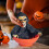 Μεγάλο μπολ με καραμέλες για το Halloween, με κινούμενο κρανίο και κινούμενο 2