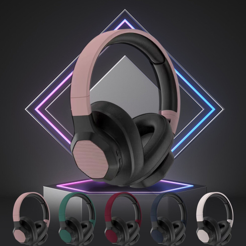 Jacenvly New Headphones With Microphone, Bluetooth Wireless Earphones On-Ear, 10H Playback, Bass, Lightweight & Foldable 9164030132603