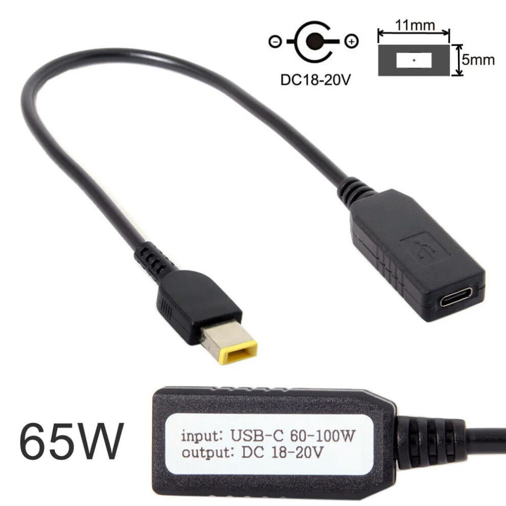 For Type C Usb 3.1 Usb-C To Rectangle 11.0*5.0Mm Power Plug Pd Emulator Trigger Cable For X1 Carbon 9164030271227