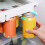 Xubond Kitchen Essentials, Κρεμαστή Ράφι Αποθήκευσης Ποτών για Ψυγείο, Διπλή Ράφι Ποτηριών 6