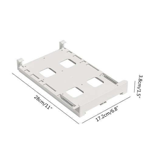 Xubond Kitchen Essentials, Κρεμαστή Ράφι Αποθήκευσης Ποτών για Ψυγείο, Διπλή Ράφι Ποτηριών 2