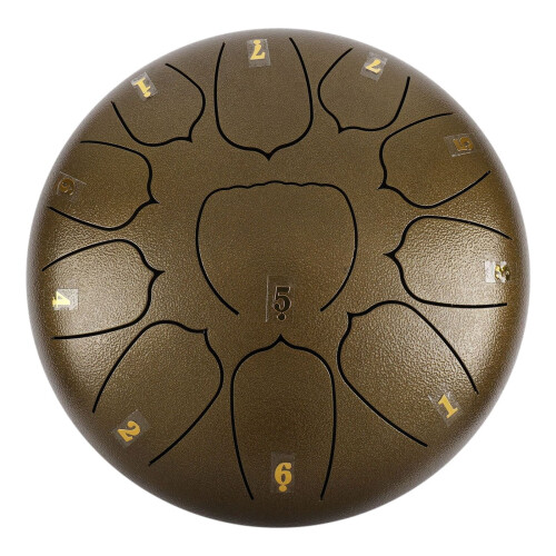 Tambor de chuva de aço de 10 polegadas e 11 notas para uso externo, ideal para crianças. Também compatível com decoração de jardim, como o 1
