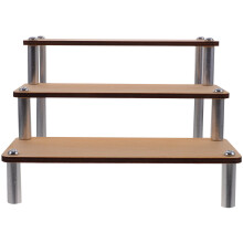Mehrstöckiges Präsentationsregal, Bonbonregal, Sammlerregal, Halter, Holz-Erhöhungsregal, Modell für den Schreibtisch, Holz-Aluminium-Legierung