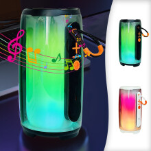 Jacenvly Farsdagsgaver Ny Pluse6+ Pulserende Bluetooth-høyttaler Stasjonær utendørs fullskjerm RGB-lys Blendende trådløs lyd utendørs lyd