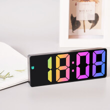 Intelligenter Wecker für Kinder, digitale LED-Uhr mit Schlummerfunktion, USB-/Batteriebetrieb, Helligkeit einstellbar