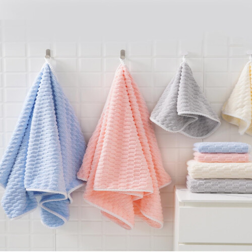 Πετσέτα Towel Cloud Lattice Coral Βελούδινη Πετσέτα για Ενήλικες, Πηχτή Απορροφητική Μαλακή 2