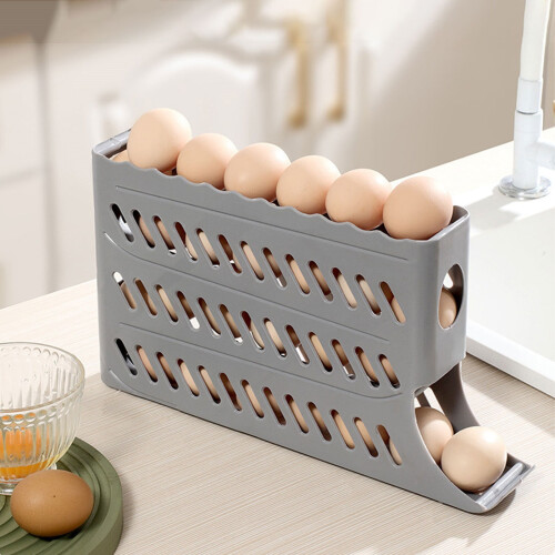 30Eggs Αυγοθήκη για Ψυγείο - Αυτόματη Ρύθμιση, Ράφι Διανομέα 4 Επιπέδων που 2