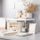White Wire Stackable Foldable Storage Rack, Compatible with Kitchen, Desk, Countertops - Space Saving Shelf Holder 5