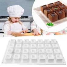 Molde para pastel Uclet, acanalado, cuadrado, herramientas para pastel, herramientas de silicona para hacer chocolate, herramientas de repostería