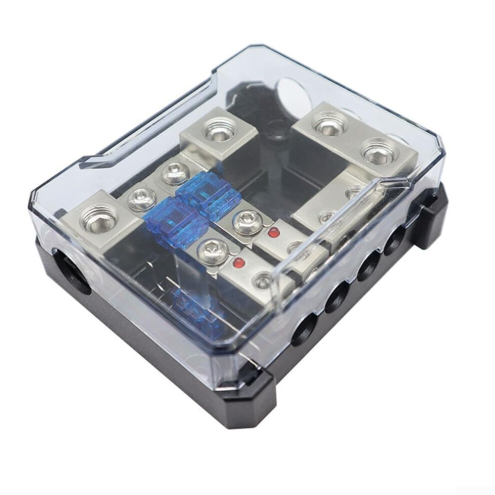 4Way Car And Marine Audio Fuse Holder Block With 60A Fuses, Heatresistant Cover 9365369059979