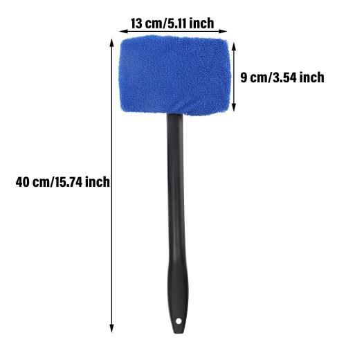 3Pack Car Windshield Cleaner Brush, Auto Car Inside Window Cleaning Tool with Long Handle 1