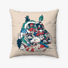 AIVO Studio Ghibli Kunst Brugerdefineret Pudebetræk Personlig Spundet Polyester Firkantet Pudebetræk Dekorativ Pude Seng Sofa Kastepude