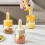 Xubond Kitchen Essentials, Κομψό σετ γυάλινων δοχείων με κουτάλι για οργάνωση κουζίνας, 5