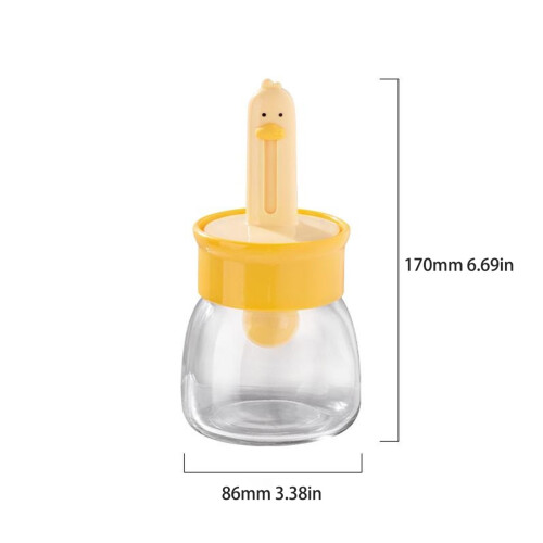 Xubond Kitchen Essentials, Κομψό σετ γυάλινων δοχείων με κουτάλι για οργάνωση κουζίνας, 2
