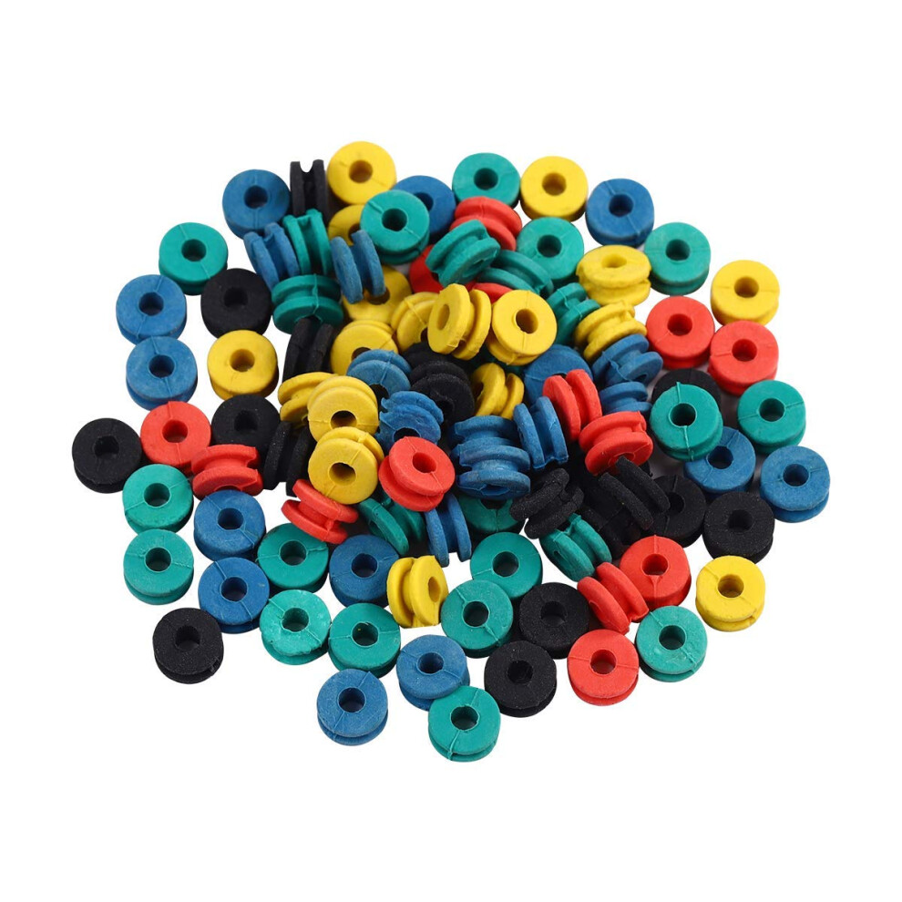 Tattoo Rubber Grommets 300pcs Mixed Color H Type Silicone for Tattoo Machine Needle Stabilization