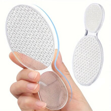 2 Pack Nano Glass Foot File Callus Remover for Smooth Feet and Hands White Ergonomic Grip