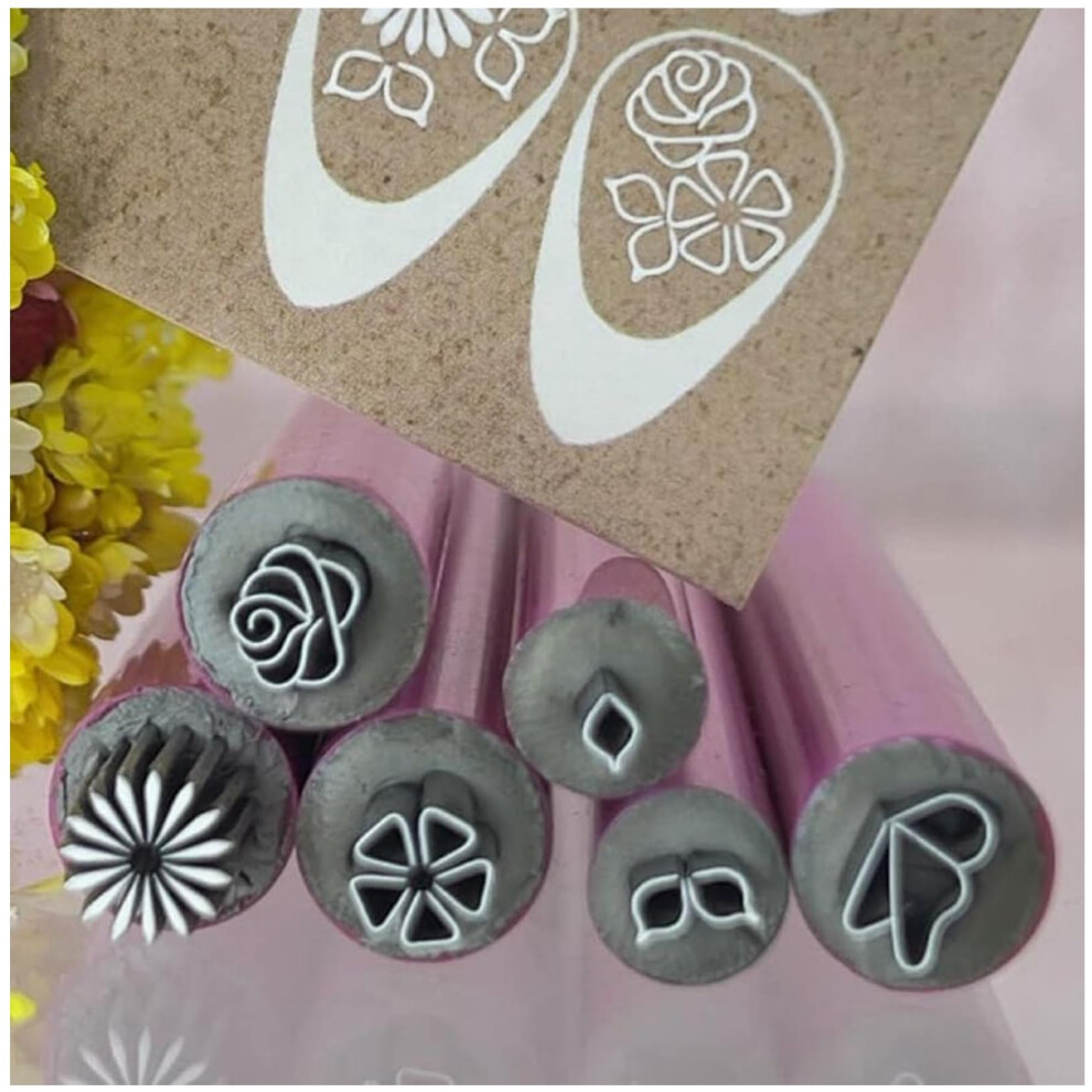Silver Nail Art Stamp Pen Set, 6 Piece Precision Nail Stamping Tool Kit For Diy Manicure