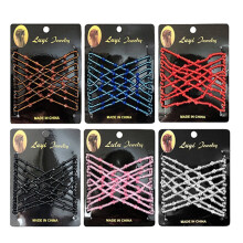 Eease6Pcs Peinetas con cuentas para mujer - Horquillas elásticas de doble deslizamiento