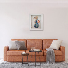 Kit de Arte em Resina com Vidro do Mar 2024 para Adultos, Artesanato DIY de Arte de Praia com Moldura, Presente de Aniversário Perfeito para Amigos
