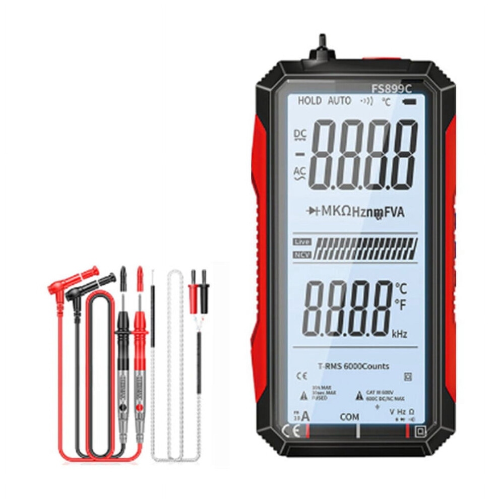 Digital Multimeter Tester 4.7Inch Screen Voltmeter Amp Tester Auto Ranging 6000 Counts Measures Ac Current 9499224784512