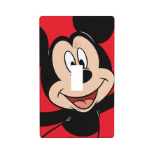 Plaque de finition pour interrupteur simple Mickey Mouse, motif dessin animé, décorative, style Noël.