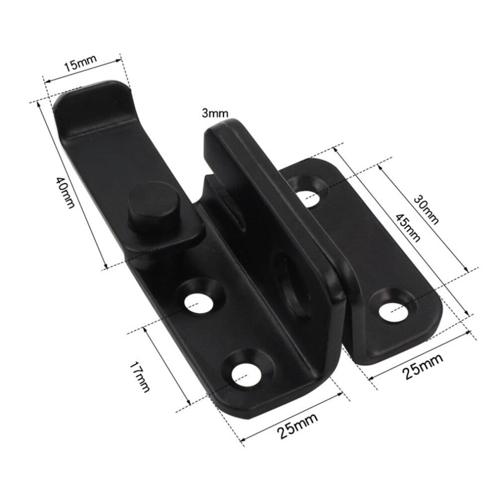 Free Punching Wardrobe Door Bolt Latch Drawer Lock Safety Stainless Steel Small Right 9164030432390