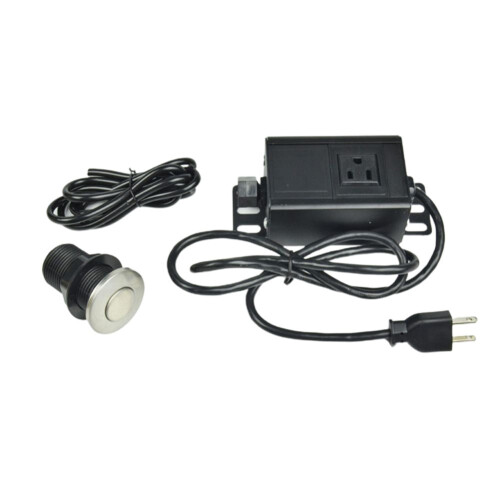 Garbage Disposal Air Switch Kit Single Outlet Single Control On/Off Air Button 1