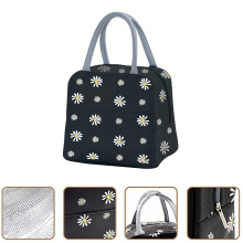 Lancheira Térmica Feminina Daisy, Ideal para Trabalho no Escritório, Preta
