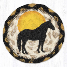 IC-43 Porta-copos com silhueta de cavalo impressa, 12,7 cm x 12,7 cm