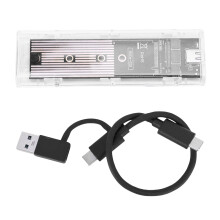 Obudowa dysku twardego Jixopn M.2PCI-e NVME Clear SSD z USB3.1 i typem C MKey B+M Key (D)