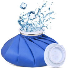 Reusable Ice Packs for Injuries, Hot & Cold Therapy Pain Relief with Cover, No-Leak Elastic Breathable Ice Bag, Blue 9"