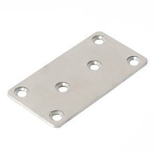 Placa de reparación plana para muebles con soportes angulares de madera DSH6Holes
