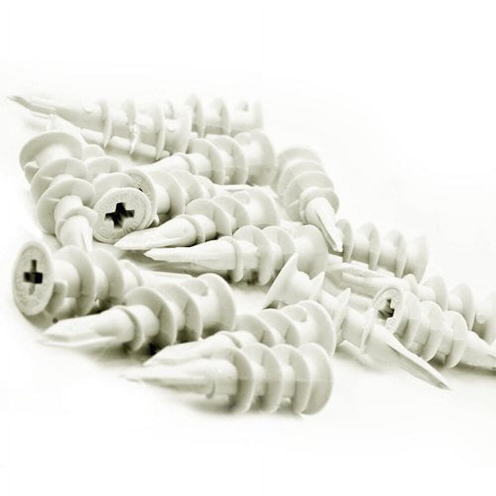 Wideskall Nylon Self Drilling Drywall Anchors Large For #8 - #10 Fastener Screws, Pack Of 120 9164030568204