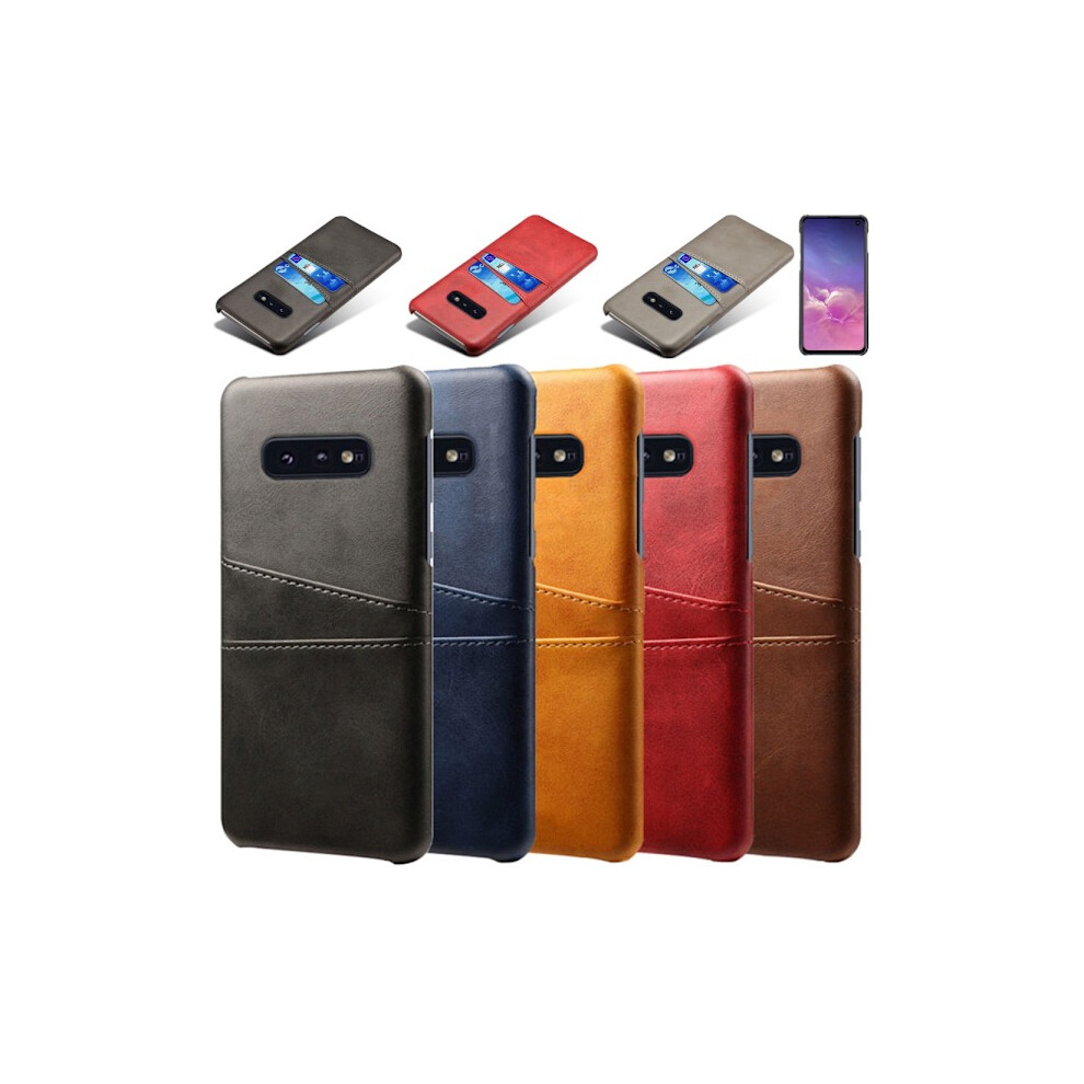 Compatible With Samsung S10e Protection Shell Case Leather Card Visa Amex Mastercard - Compatible With Samsung Galaxy S10e Red 9164030567870