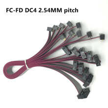 FOR 2PCS FC-FD DC4 2.54MM pitch male to female connector 8/10/16/20/40 PIN 20CM 30CM Flat Ribbon DOWNLOAD Data Cable IDC BOX HEADER