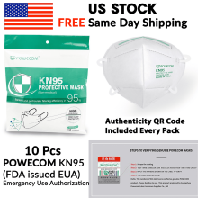 Powecom Black | White KN95 Protective Face Mask Respirator K-N95 GB2626-2019