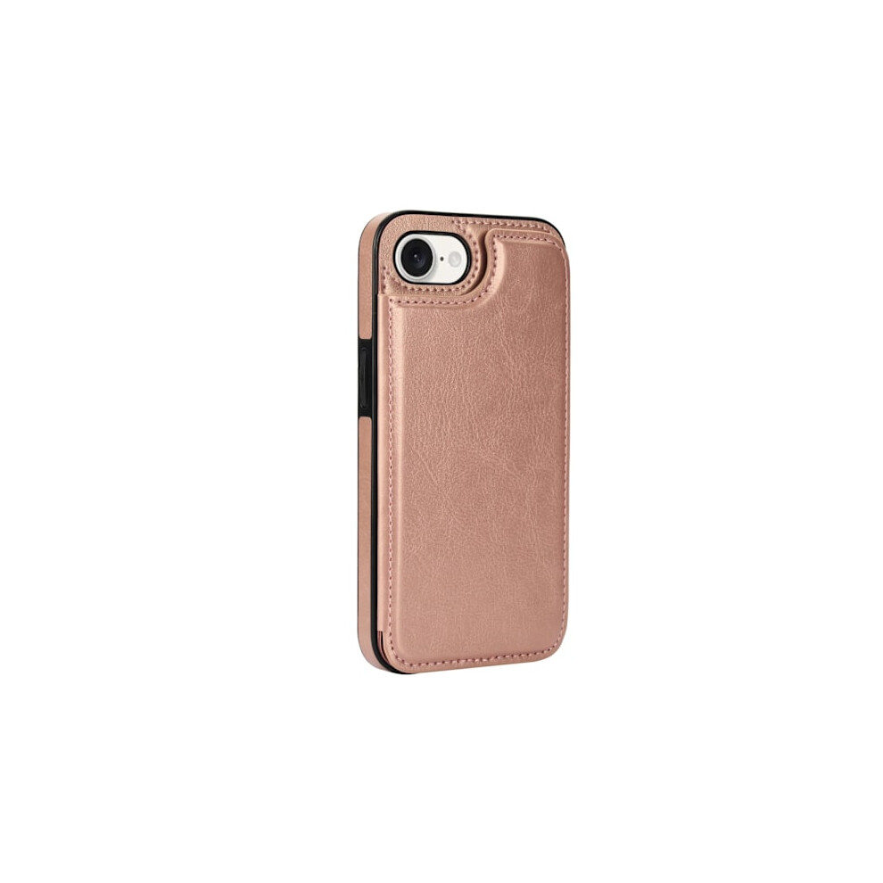 Compatible With Iphone 16E - Stylish Case With Wallet/Card Slot Rose Gold 9164030687530