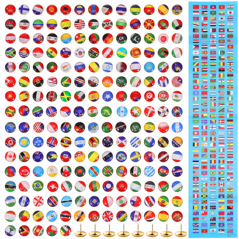200 Pcs Flag Pins Creative Push Pins Thumb Tacks Creative Thumb Tacks Country Map Push Pins Map Thumbtacks 9164030688094