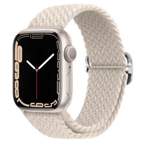 Ελαστικό υφαντό βραχιόλι συμβατό με Apple Watch με Apple Watch 38mm/40mm/41mm - ΜΑΥΡΟ Μαύρο 2