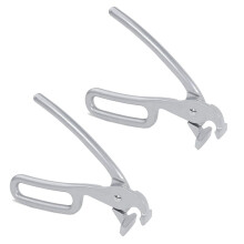 Pinzas para pizza para bandejas de pizza profundas. Pinzas resistentes de aluminio fundido para bandejas de pizza calientes.