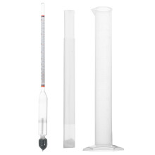 Yongwei alcohol hydrometer 1 Set Alcohol Hydrometer Specific Gravity Hydrometer Plastic Test Jar Scale Hydrometer