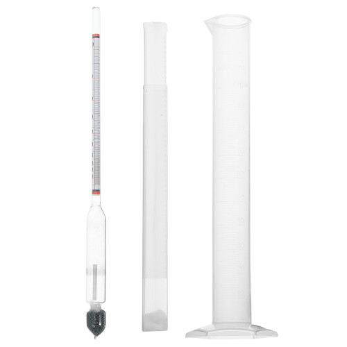 Yongwei alcohol hydrometer 1 Set Alcohol Hydrometer Specific Gravity Hydrometer Plastic Test Jar Scale Hydrometer