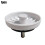 Kitchen Sink Basket Strainer Waste Plug Coloured White Plug Diameter: 74mm 1