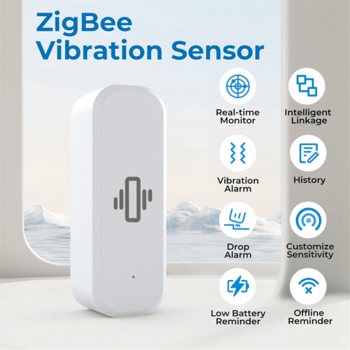 Έξυπνος αισθητήρας κραδασμών Zigbee Ανίχνευση Tuya Smart Life APP Ειδοποίηση σε πραγματικό 2