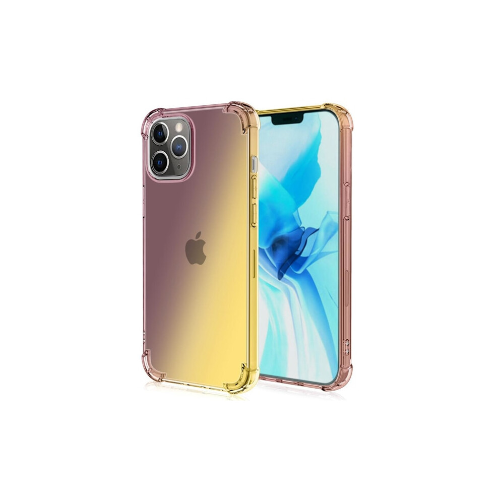 Compatible With Iphone 13 Pro - Protective Silicone Case (Floveme) Black/Gold 9164030828377