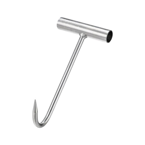 kowaku Manhole Hook Tool Single Hooks Pull Heavy Lid Pull Tool Manhole Covers Drain Covers Well Lid Opener Hook Versatile Lifting Hooks , 30CM